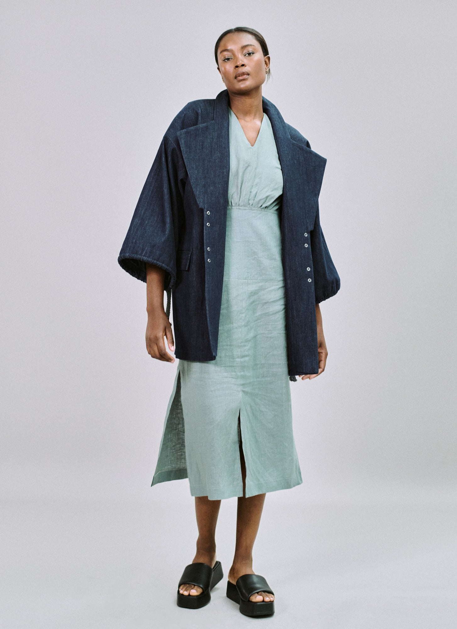 Kimono Coat in organic denim