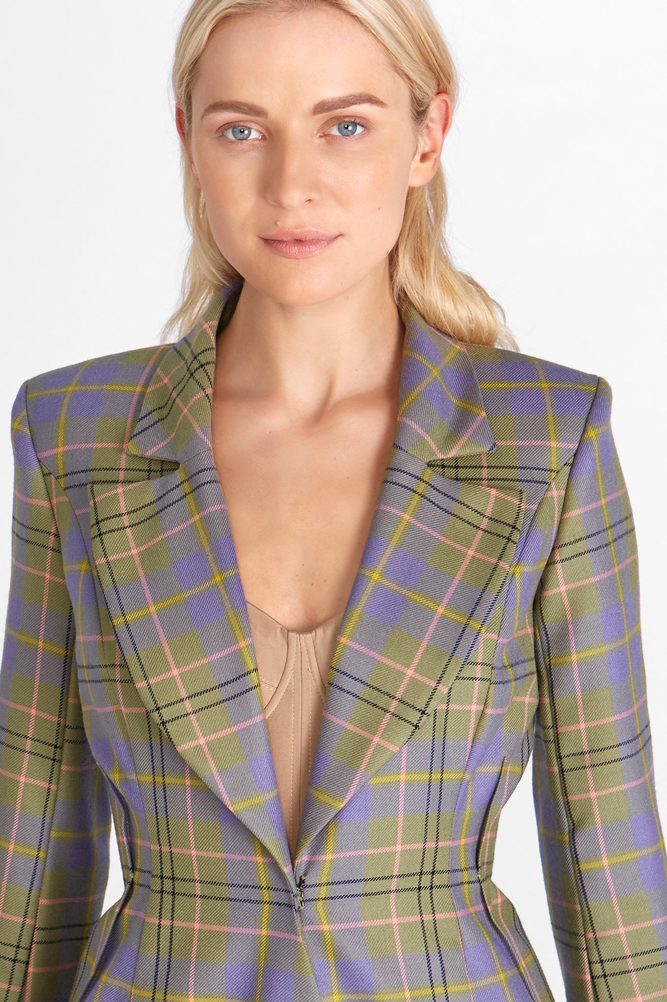 Signature Jacket in lilac & green Scottish tartan 100% wool
